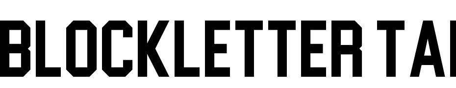 Blockletter Tall Font Download Free